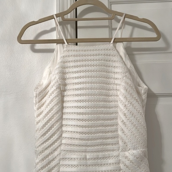 Bardot Piper Mesh Ruffle Hem Minidress Ivory - Picture 7 of 16